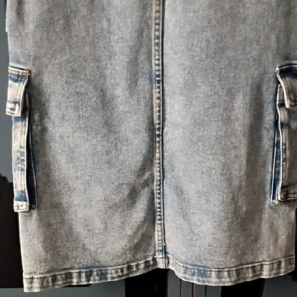 wild fable Light Wash Denim Cargo Pencil Skirt - Picture 6 of 8